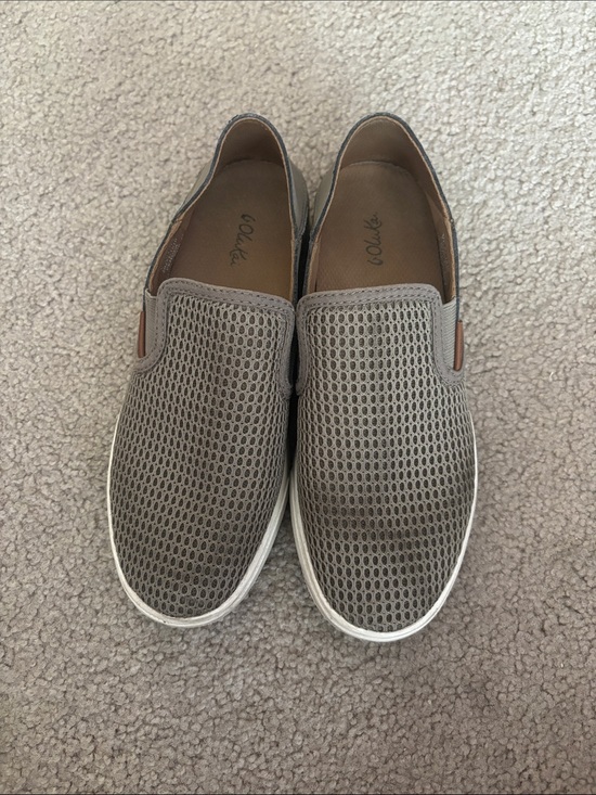 OluKai Shoes - OluKai Women’s Pehuea Taupe Mesh Slip-On Loafers size 7
